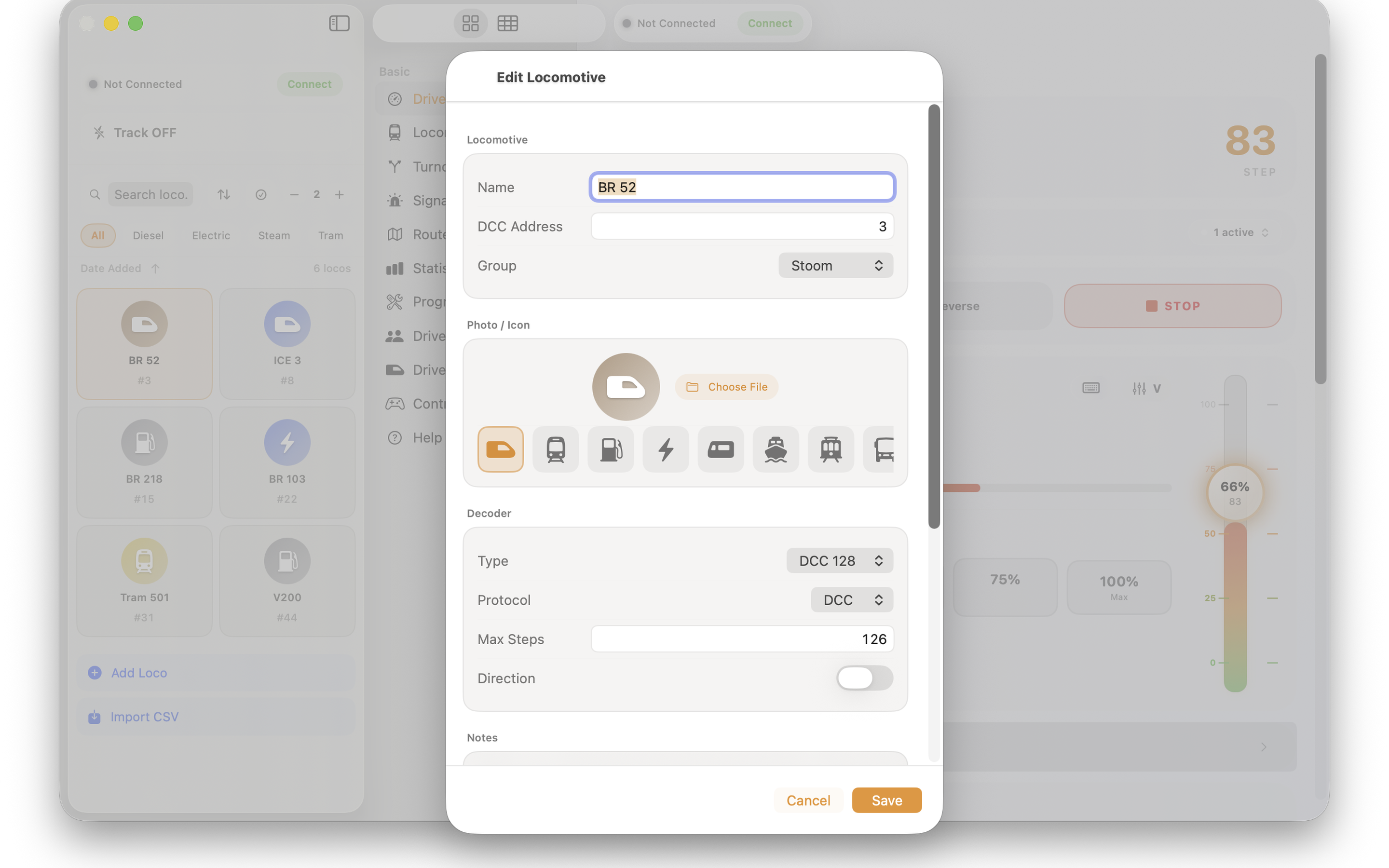 Driver's Cab Interface