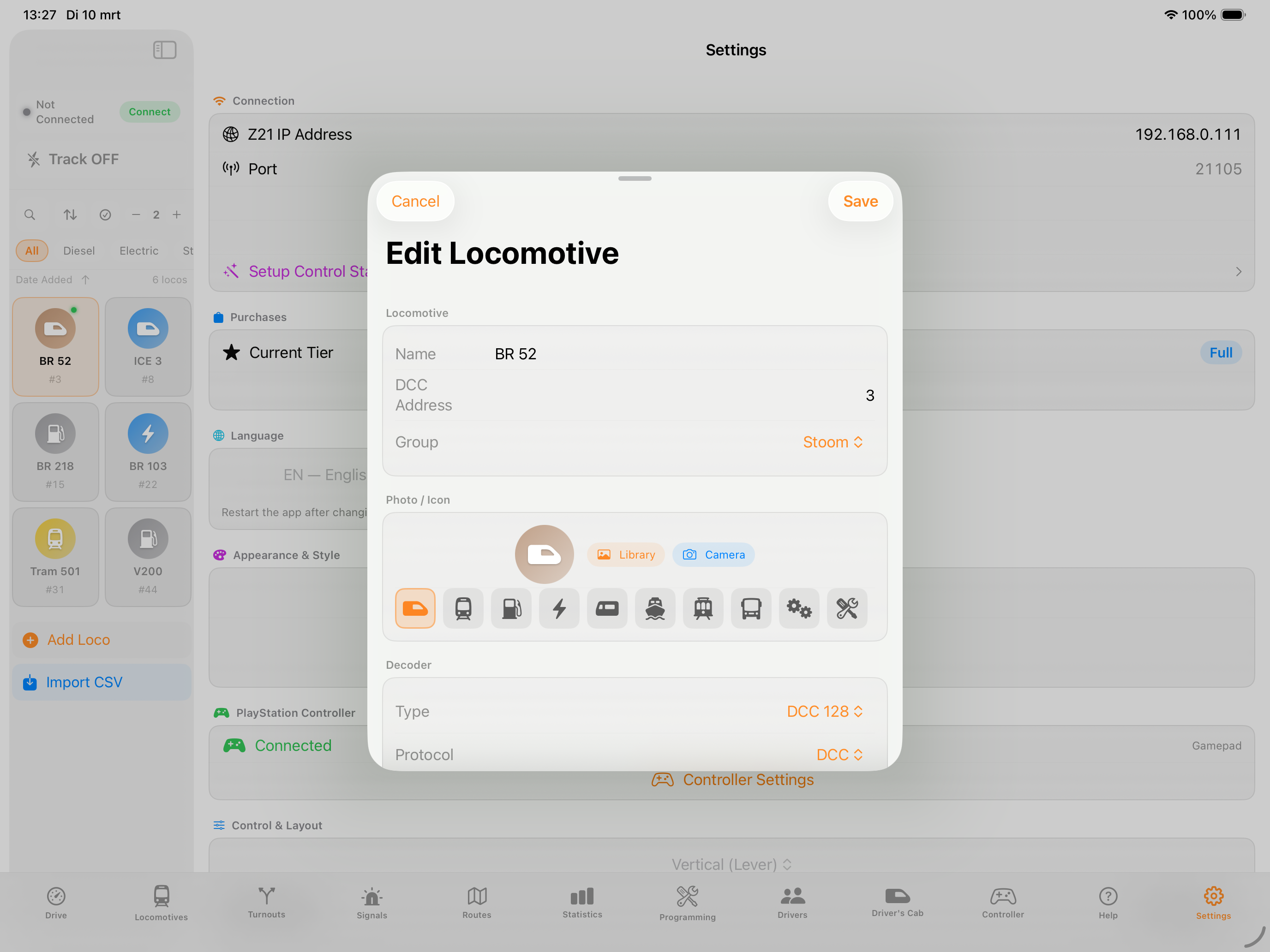 LocoLink iPad screenshot