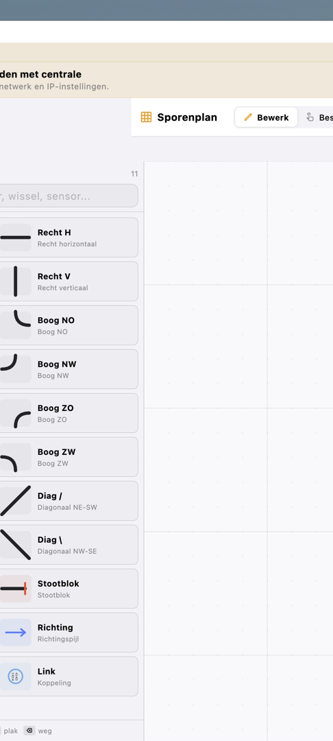 LocoLink on Android phone — Track Plan editor