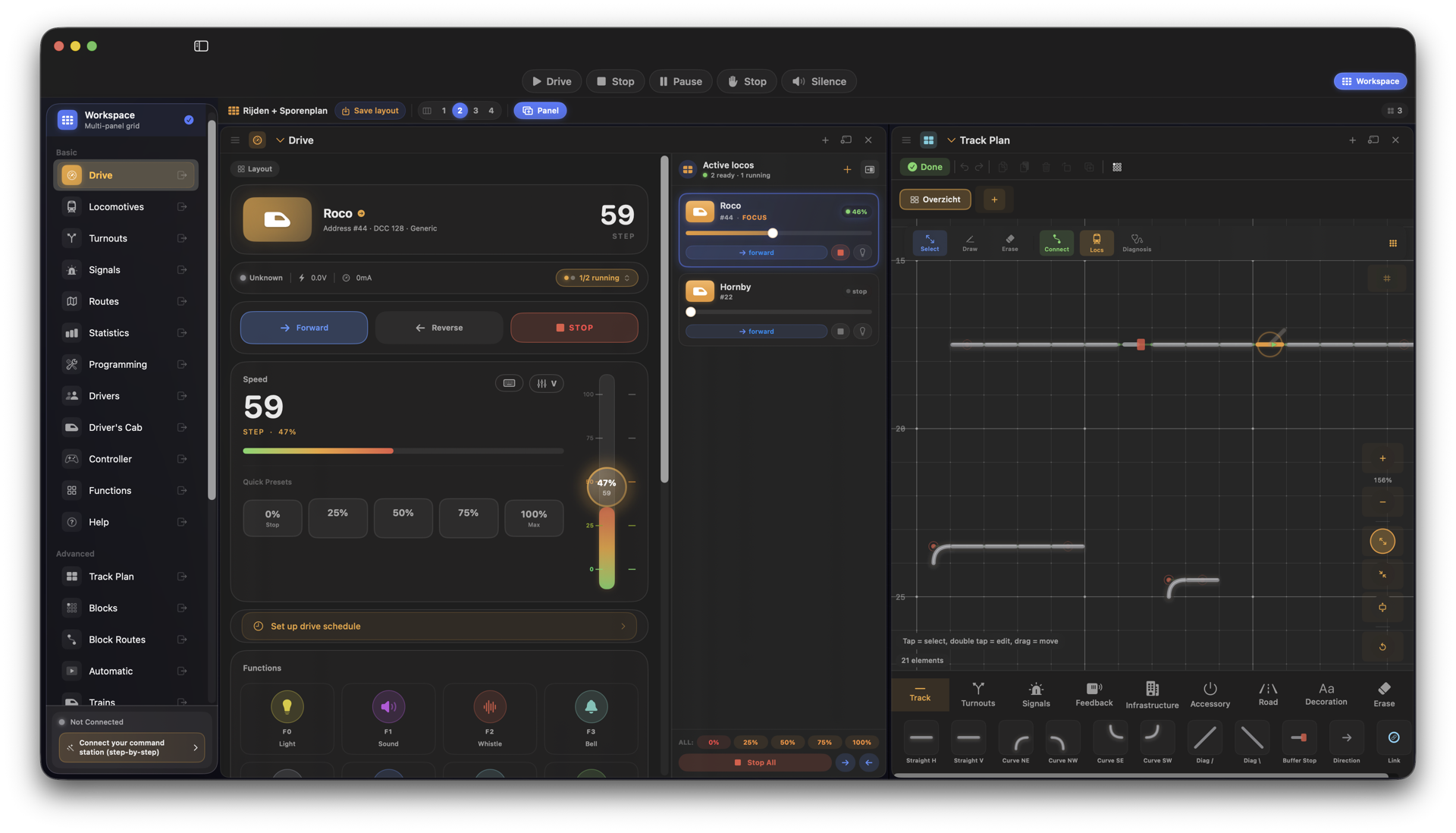 Multi-panel Drive view