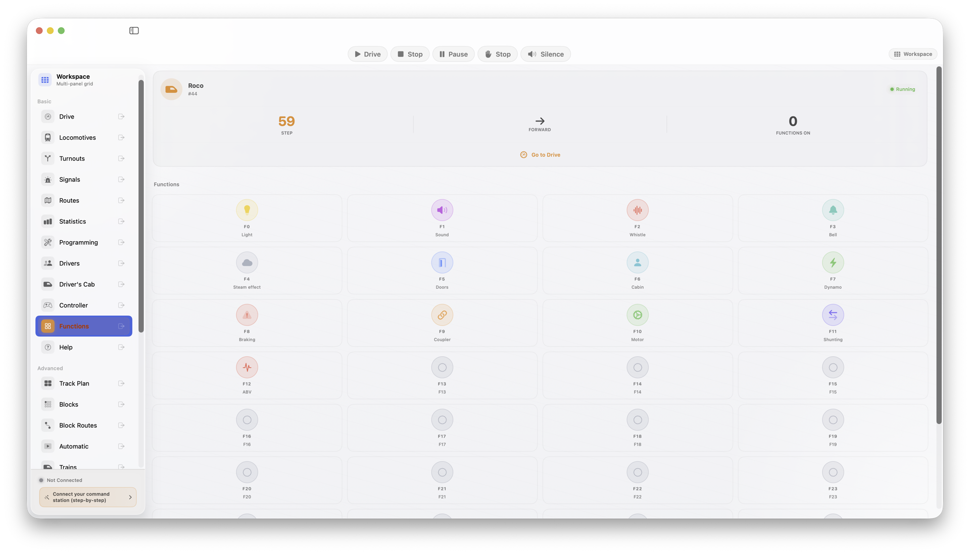 Functions grid view