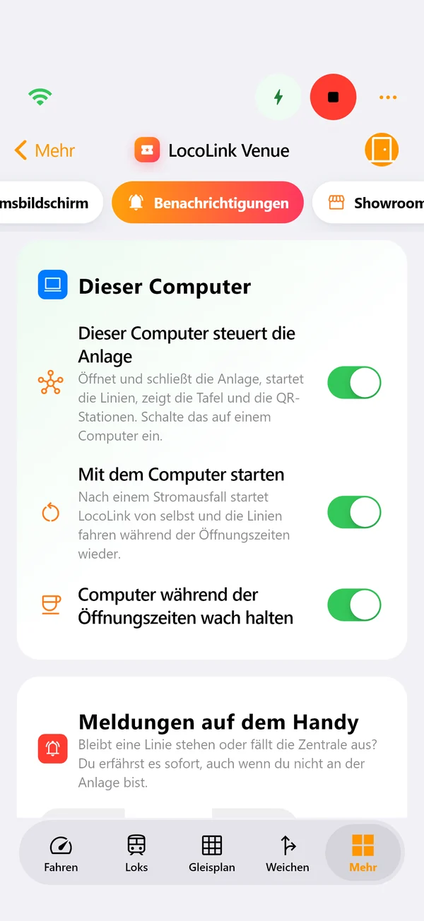 LocoLink Venue auf einem iPhone