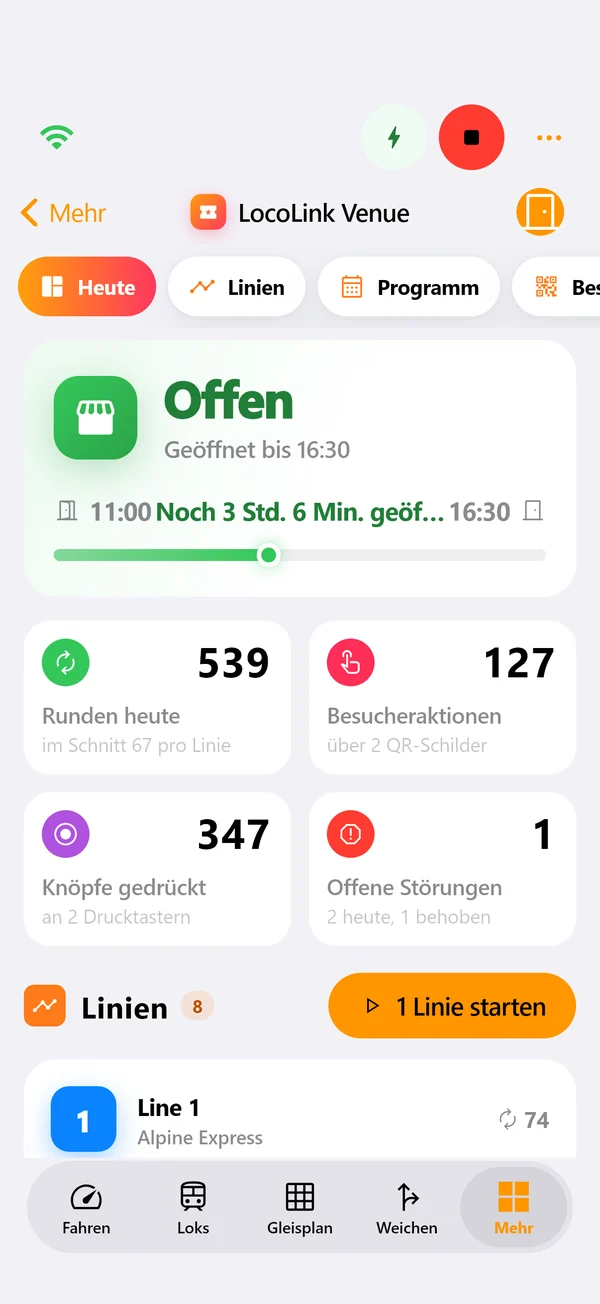 LocoLink Venue auf einem iPhone