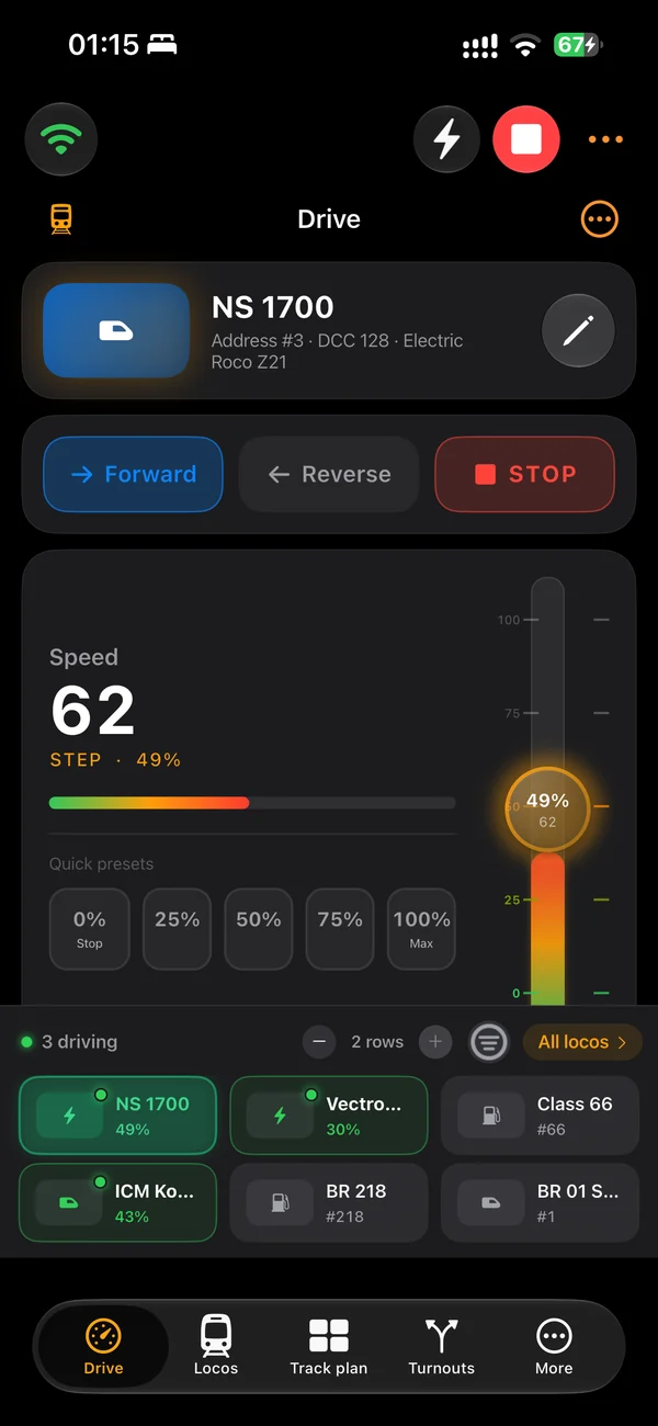 Conduite en mode sombre sur iPhone